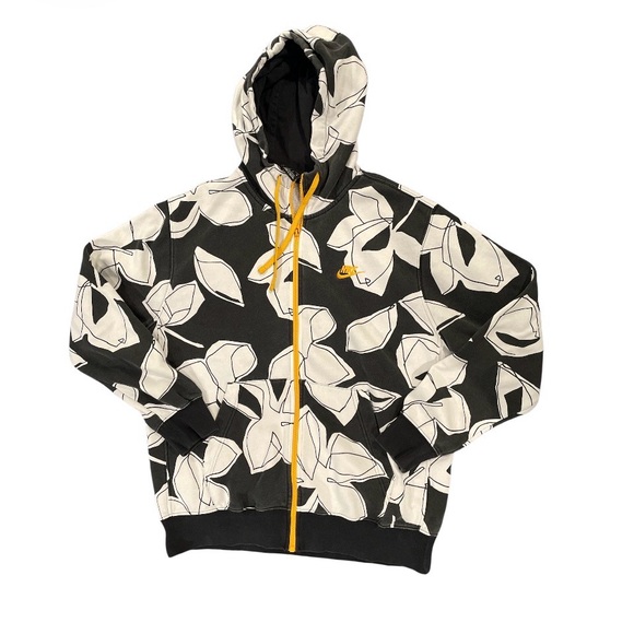 Nike Floral Men's Sportswear Club Full Zip Hoodie Medium - Picture 9 of 9